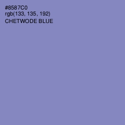#8587C0 - Chetwode Blue Color Image